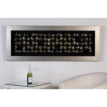 Wandbild – Geometrisches Design, Metallische Optik, Antikfinish - Cubes | Gilde