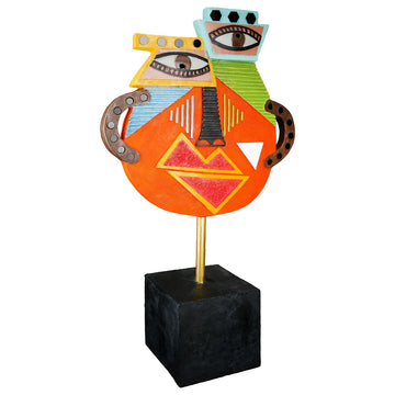 Skulptur – Gesichtsdesign, Mehrfarbige Optik, Schwarze Basis,Höhe 47 cm - Kupka | Gilde