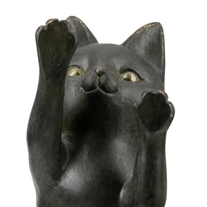 Buchstützen – Schwarze Katzenform, Metallische Optik, Schützende Filzgleiter - Gatto | Gilde