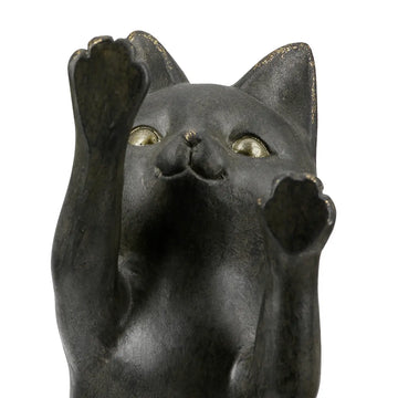 Buchstützen – Schwarze Katzenform, Metallische Optik, Schützende Filzgleiter - Gatto | Gilde