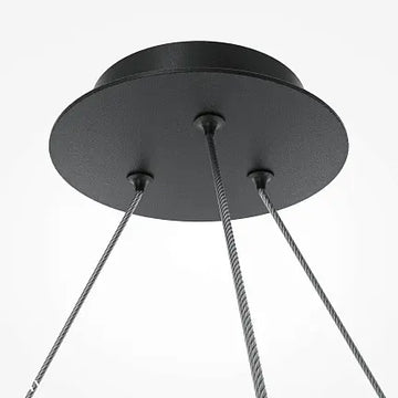 Pendant Lamp Matte Black Metal Frame 6 Glass Shades 6×G9 40W – Balance | Maytoni
