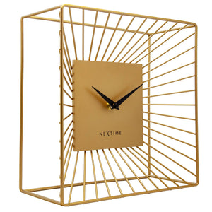 Tischuhr – Goldenes Metall, Vielseitige Nutzung, Stilles Werk - Vasco Tisch | NeXtime
