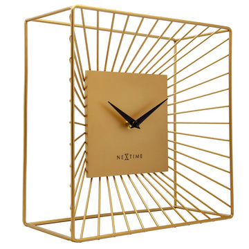 Tischuhr – Goldenes Metall, Vielseitige Nutzung, Stilles Werk - Vasco Tisch | NeXtime