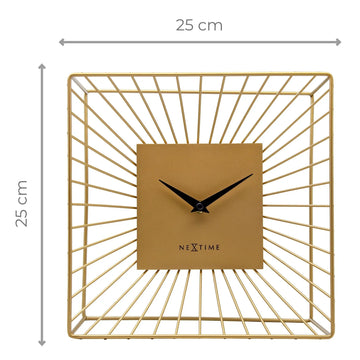 Tischuhr – Goldenes Metall, Vielseitige Nutzung, Stilles Werk - Vasco Tisch | NeXtime