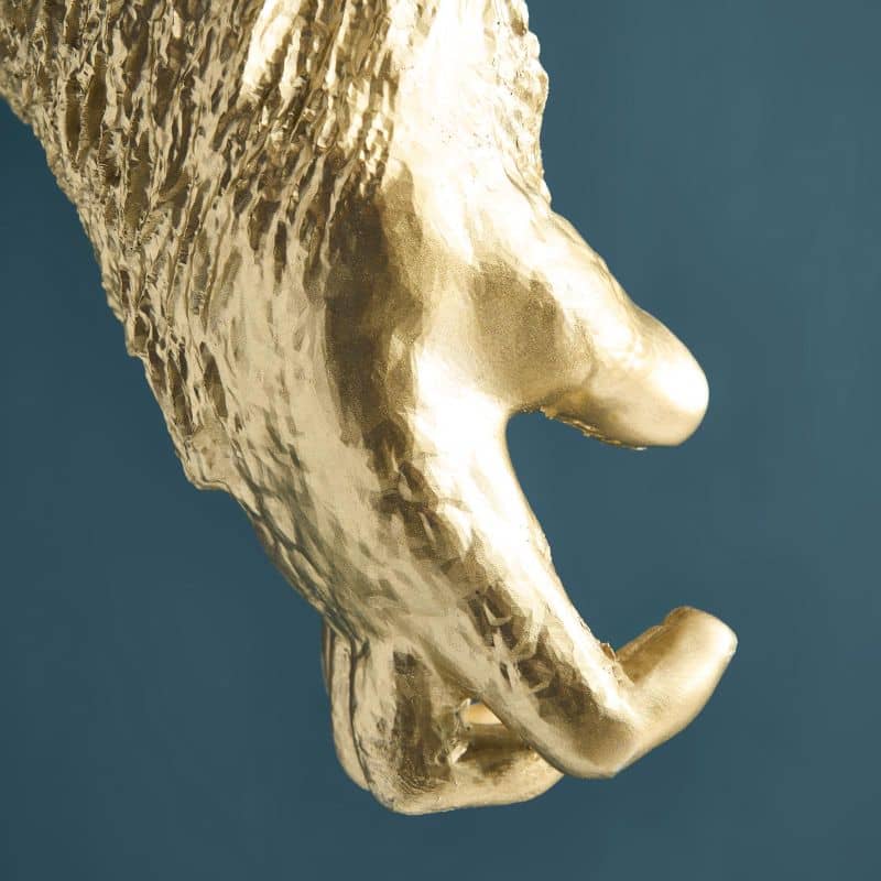 Wandleuchte – Skulpturales Design, Markantes Tiermotiv, Polyresin-Konstruktion, Goldfinish – Jungle Jack | WERNS