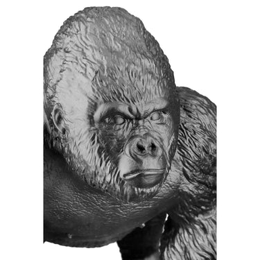 Figur – Schwarze Oberfläche, Gorilla Design, Moderne Form, Höhe 36 cm | Gilde