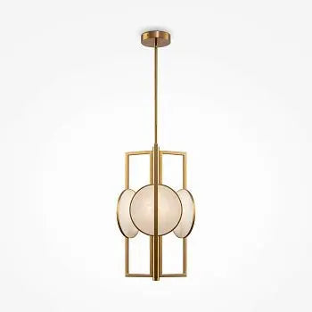 Brass Pendant Lamp with Natural Stone Details 3-Flame E14 – Marmo | Maytoni