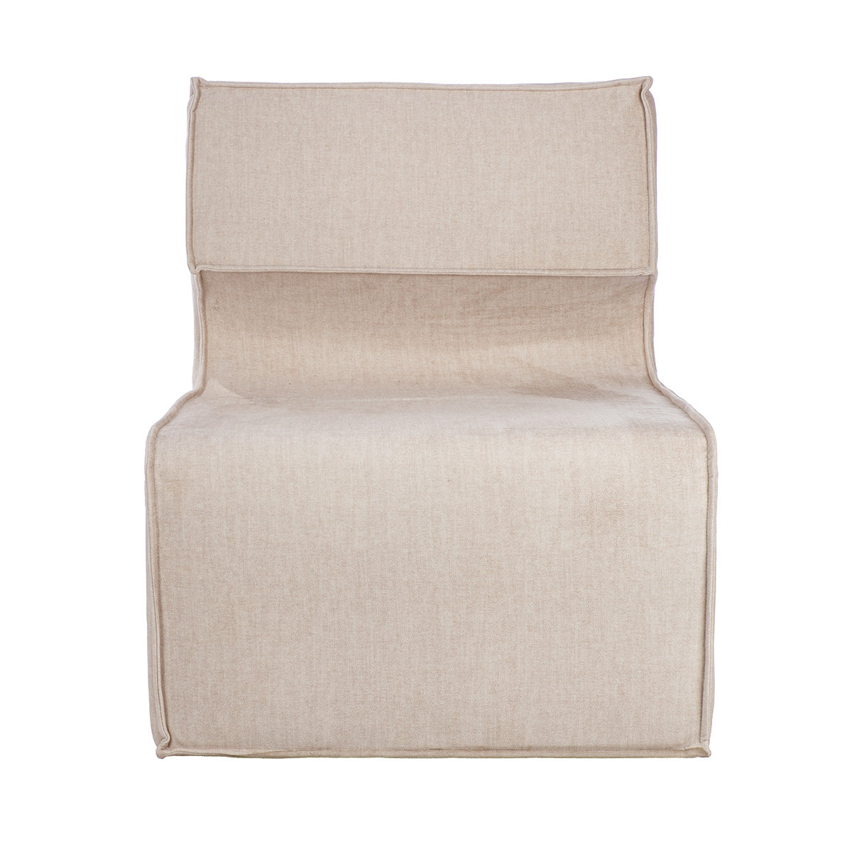 Sessel – Beiger Stoff, Holzrahmen, Moderne Form - Nobra | Gilde