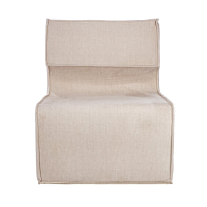 Sessel – Beiger Stoff, Holzrahmen, Moderne Form - Nobra | Gilde