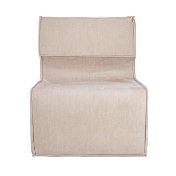 Sessel – Beiger Stoff, Holzrahmen, Moderne Form - Nobra | Gilde