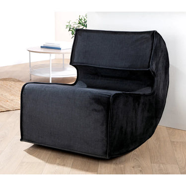 Sessel – Schwarzer Stoff, Holzrahmen, Moderne Form - Nobra | Gilde