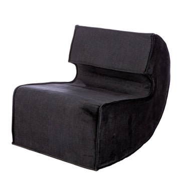 Sessel – Schwarzer Stoff, Holzrahmen, Moderne Form - Nobra | Gilde