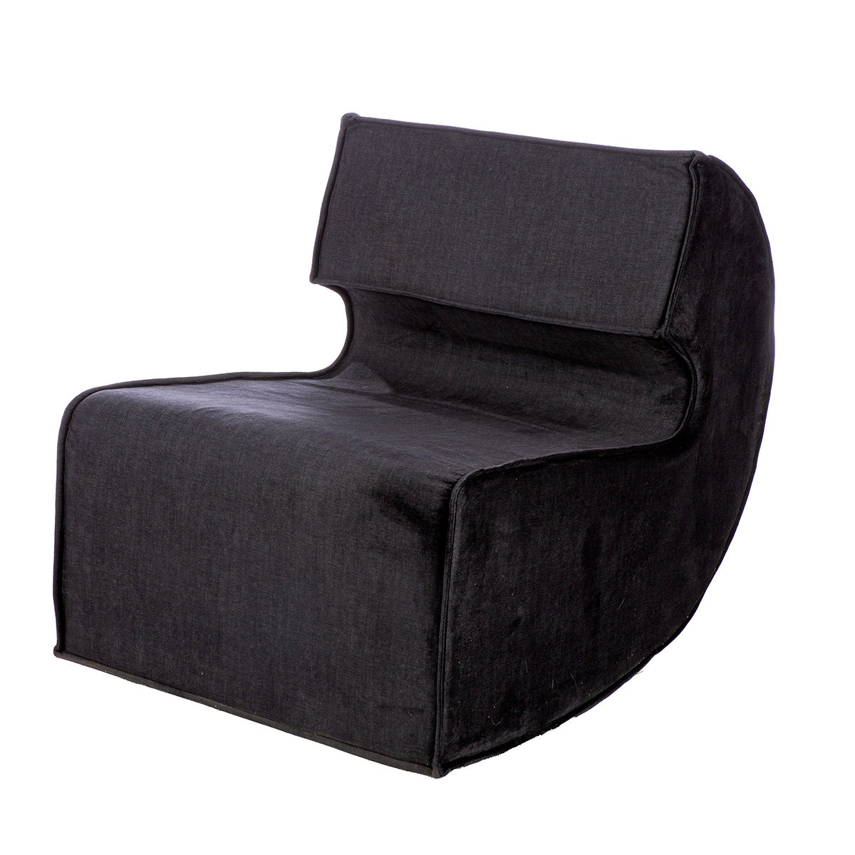 Sessel – Schwarzer Stoff, Holzrahmen, Moderne Form - Nobra | Gilde