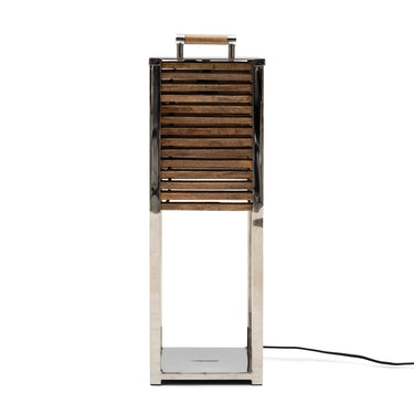 Tischlampe Silberner Aluminiumrahmen mit Holzlamellen 1 – S30 | Rivièra Maison - Esszett Luxury | Stilvolles Wohnen mit Charakter