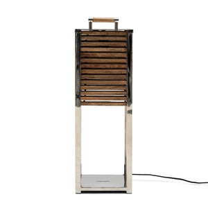 Tischlampe Silberner Aluminiumrahmen mit Holzlamellen 1 – S30 | Rivièra Maison - Esszett Luxury | Stilvolles Wohnen mit Charakter