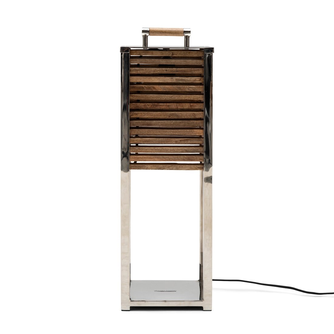 Tischlampe Silberner Aluminiumrahmen mit Holzlamellen 1 – S30 | Rivièra Maison - Esszett Luxury | Stilvolles Wohnen mit Charakter