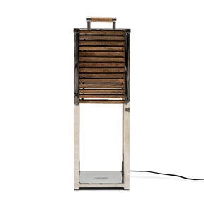 Tischlampe Silberner Aluminiumrahmen mit Holzlamellen 1 – S30 | Rivièra Maison - Esszett Luxury | Stilvolles Wohnen mit Charakter