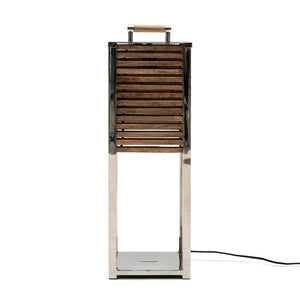 Tischlampe Silberner Aluminiumrahmen mit Holzlamellen 1 – S30 | Rivièra Maison - Esszett Luxury | Stilvolles Wohnen mit Charakter