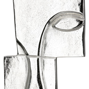 Skulptur – Antik Oberfläche, Gesicht Design, Silber Optik, Höhe 44 cm - Small Lips | Gilde
