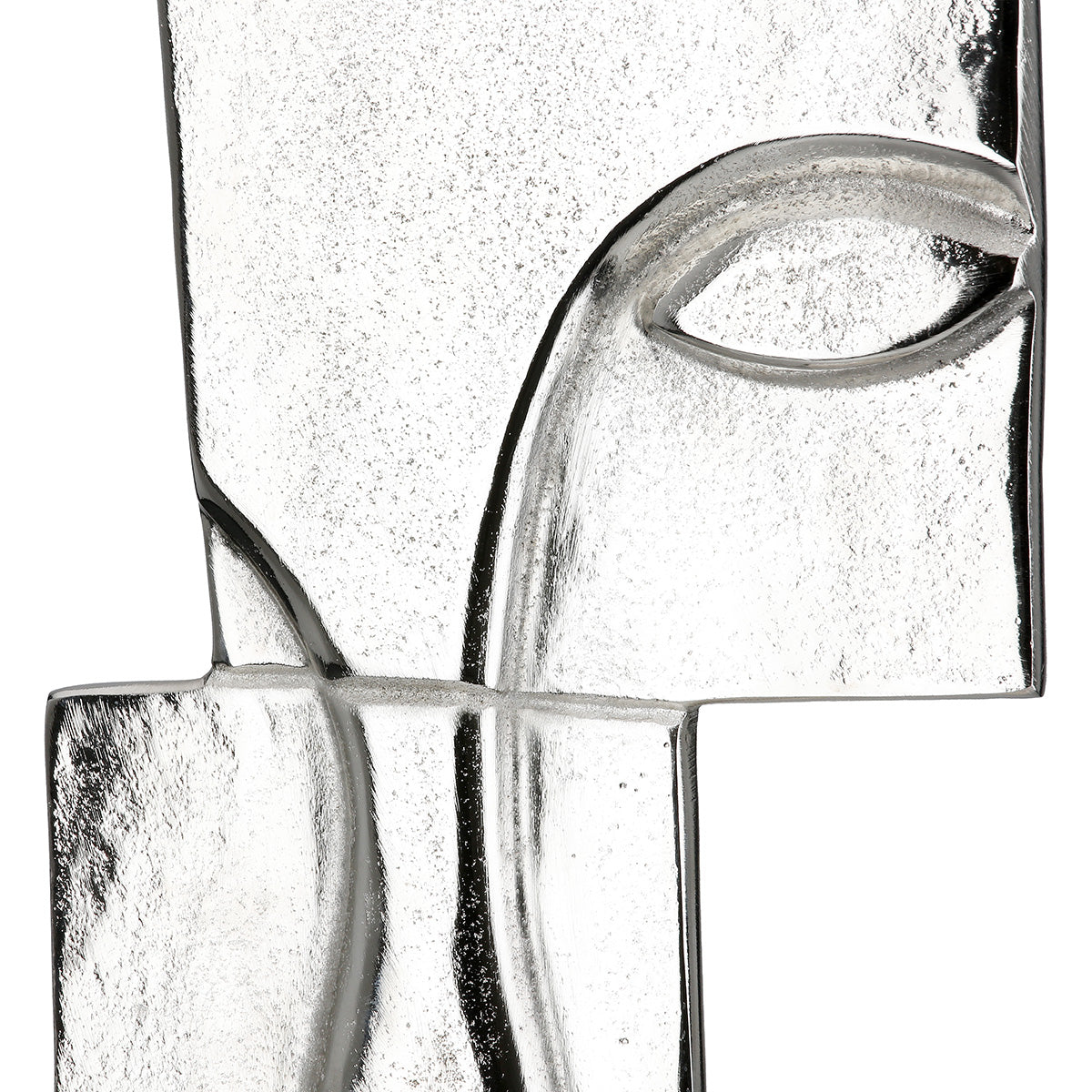 Skulptur – Antik Oberfläche, Gesicht Design, Silber Optik, Höhe 44 cm - Small Lips | Gilde