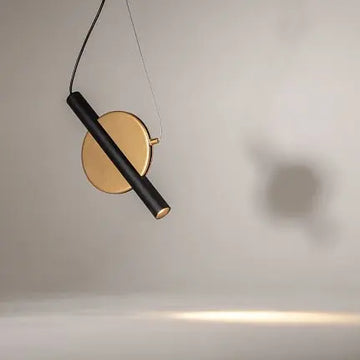Pendant Lamp Black-Gold Circular Frame Integrated LED & Modern Design – Enigma | Maytoni