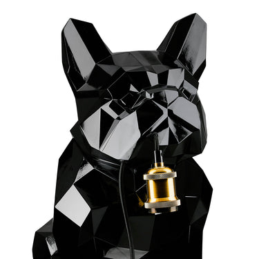 Tischleuchte – Glänzende Oberfläche, Bulldoggen Design, Schwarze Optik - Geo | Gilde