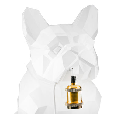 Tischleuchte – Glänzende Oberfläche, Bulldoggen Design, Weiße Optik - Geo | Gilde