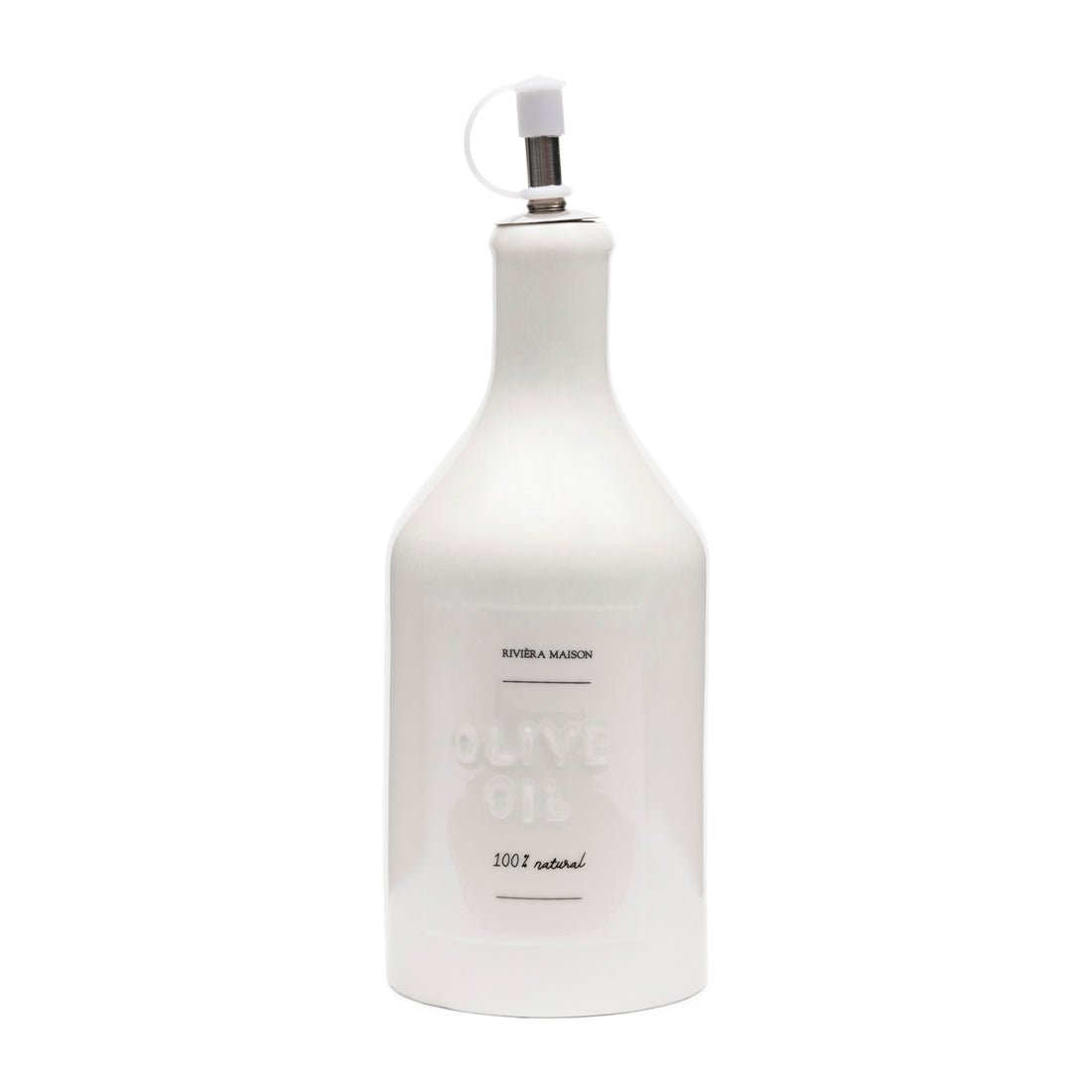 Ölflasche – Weißes Porzellan, Ausgießer, Spülmaschinenfest – RM Capri | Rivièra Maison - Esszett Luxury | Stilvolles Wohnen mit Charakter