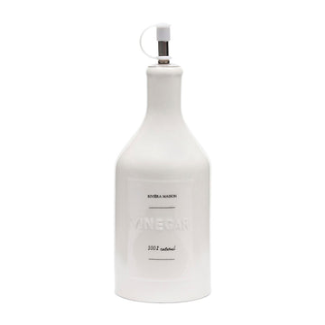 Essigflasche Weiß mit Ausgießer Spülmaschinengeeignet – RM Capri | Rivièra Maison - Esszett Luxury | Stilvolles Wohnen mit Charakter