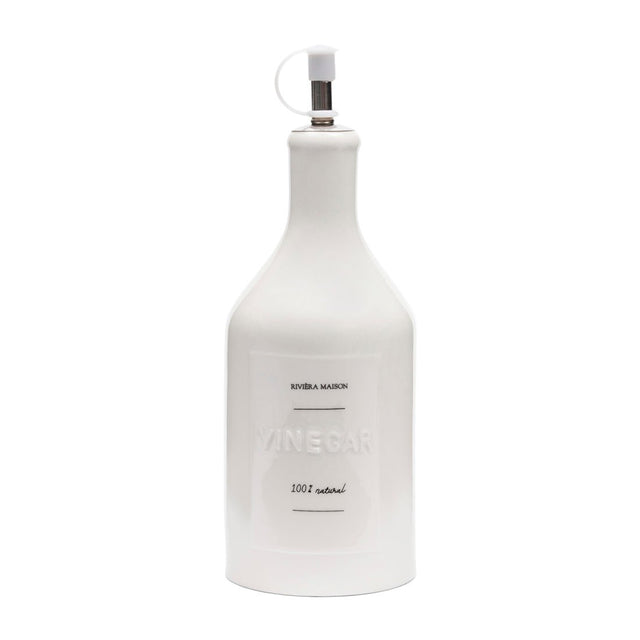 Essigflasche Weiß mit Ausgießer Spülmaschinengeeignet – RM Capri | Rivièra Maison - Esszett Luxury | Stilvolles Wohnen mit Charakter