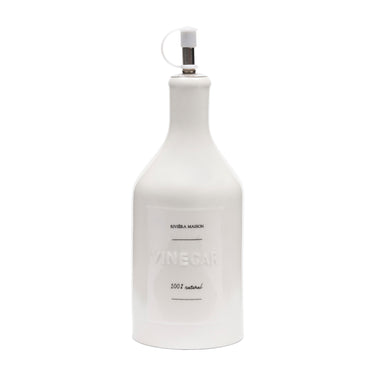 Essigflasche Weiß mit Ausgießer Spülmaschinengeeignet – RM Capri | Rivièra Maison - Esszett Luxury | Stilvolles Wohnen mit Charakter