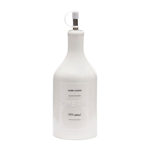 Essigflasche Weiß mit Ausgießer Spülmaschinengeeignet – RM Capri | Rivièra Maison - Esszett Luxury | Stilvolles Wohnen mit Charakter