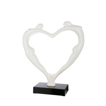 Skulptur – Glänzende Oberfläche, Herz Design, Marmorsockel - Herzpaar | Gilde