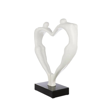 Skulptur – Glänzende Oberfläche, Herz Design, Marmorsockel - Herzpaar | Gilde