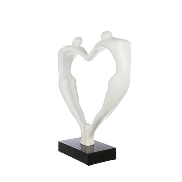 Skulptur – Glänzende Oberfläche, Herz Design, Marmorsockel - Herzpaar | Gilde