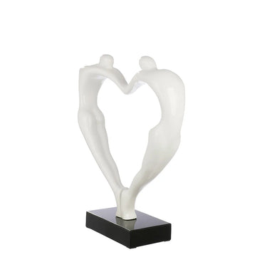 Skulptur – Glänzende Oberfläche, Herz Design, Marmorsockel - Herzpaar | Gilde