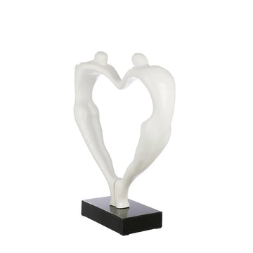 Skulptur – Glänzende Oberfläche, Herz Design, Marmorsockel - Herzpaar | Gilde