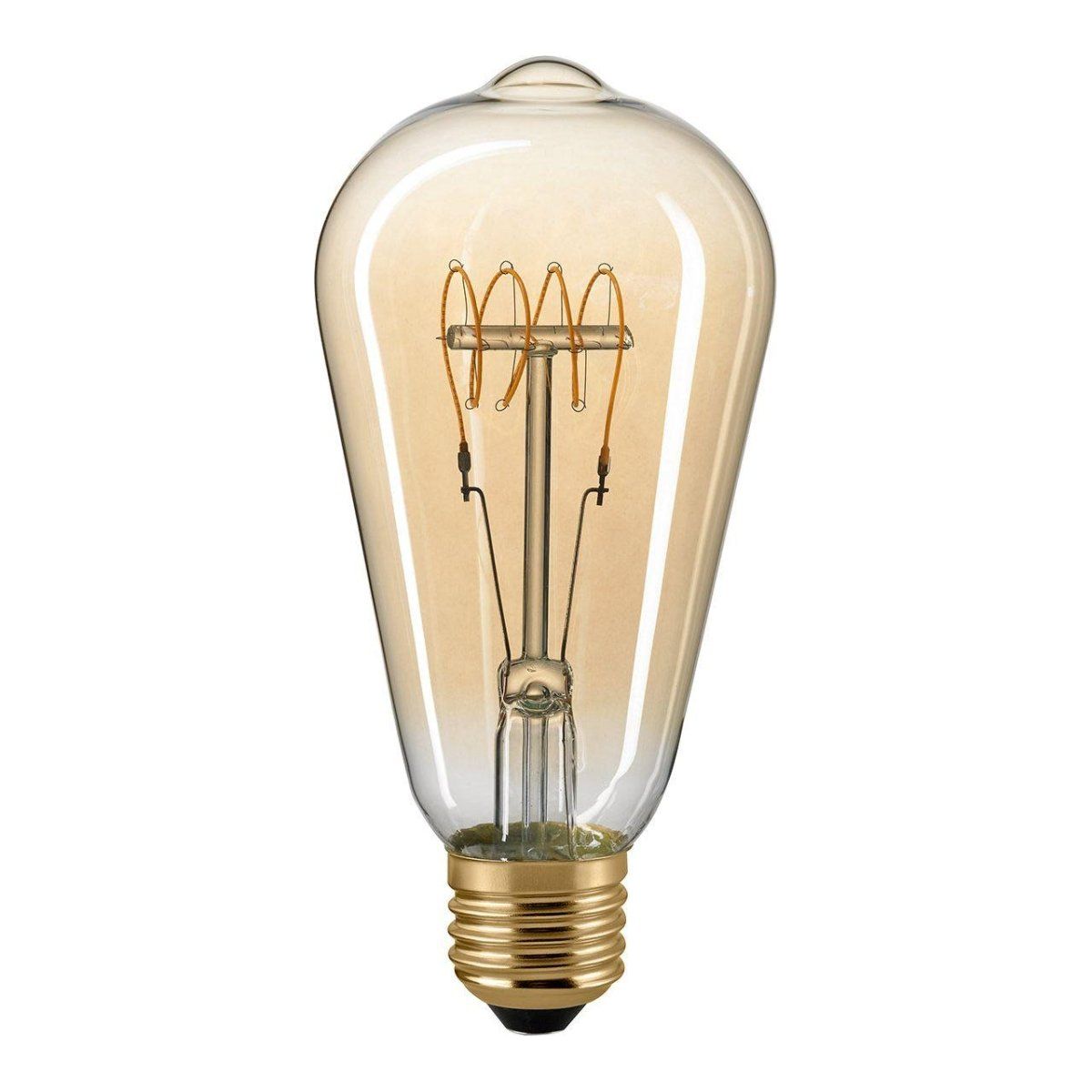 5,5W Edison Filament Slim gold E27 470lm 2500K curved von Sigor - Esszett Luxury | Stilvolles Wohnen mit Charakter