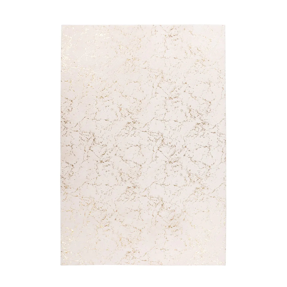 Teppich – Creme / Gold Farbe, Weicher Flor, Glanz Muster, 150 cm - Bijou 225 | Kayoom