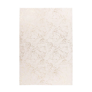 Teppich – Creme / Gold Farbe, Weicher Flor, Glanz Muster, 150 cm - Bijou 225 | Kayoom