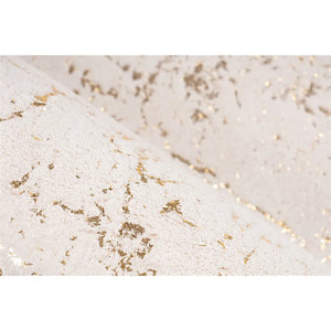 Teppich – Creme / Gold Farbe, Weicher Flor, Glanz Muster, 150 cm - Bijou 225 | Kayoom