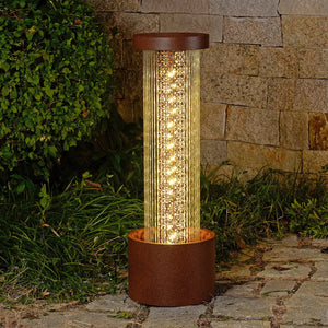Brunnen – Braunes Antikfinish, Zylindrische Form, Regenschleier - Harp | Gilde