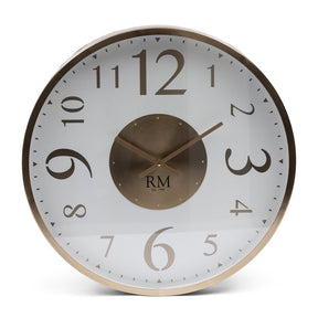 Wanduhr Rund Glas Gold mit Ziffern 51 cm 1 – Venosa | Rivièra Maison - Esszett Luxury | Stilvolles Wohnen mit Charakter