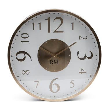 Wanduhr Rund Glas Gold mit Ziffern 51 cm 1 – Venosa | Rivièra Maison - Esszett Luxury | Stilvolles Wohnen mit Charakter