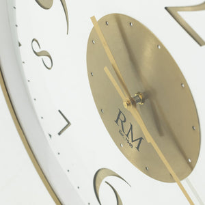 Wanduhr Rund Glas Gold mit Ziffern 51 cm 1 – Venosa | Rivièra Maison - Esszett Luxury | Stilvolles Wohnen mit Charakter