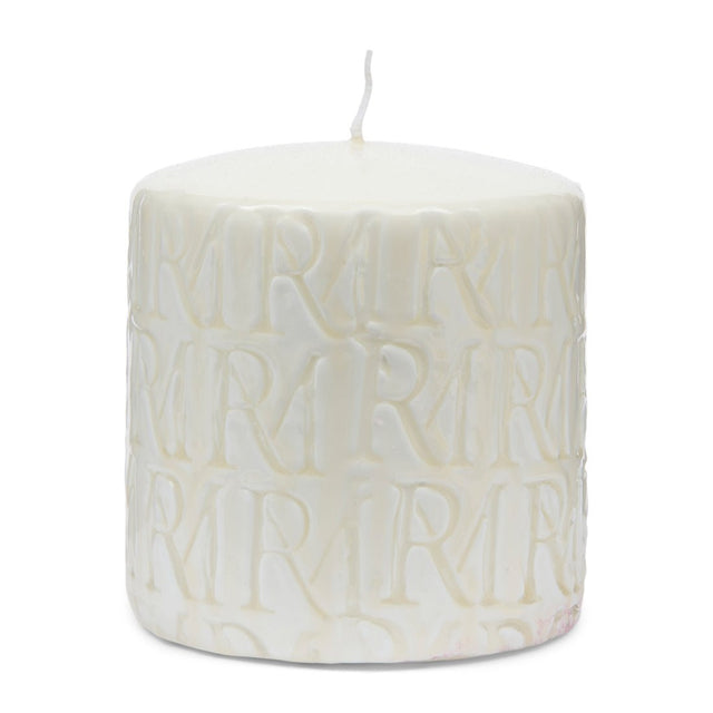 kerze Weiß Paraffin mit geprägtem Monogramm M – Monogram | Rivièra Maison - Esszett Luxury | Stilvolles Wohnen mit Charakter