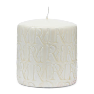 kerze Weiß Paraffin mit geprägtem Monogramm M – Monogram | Rivièra Maison - Esszett Luxury | Stilvolles Wohnen mit Charakter