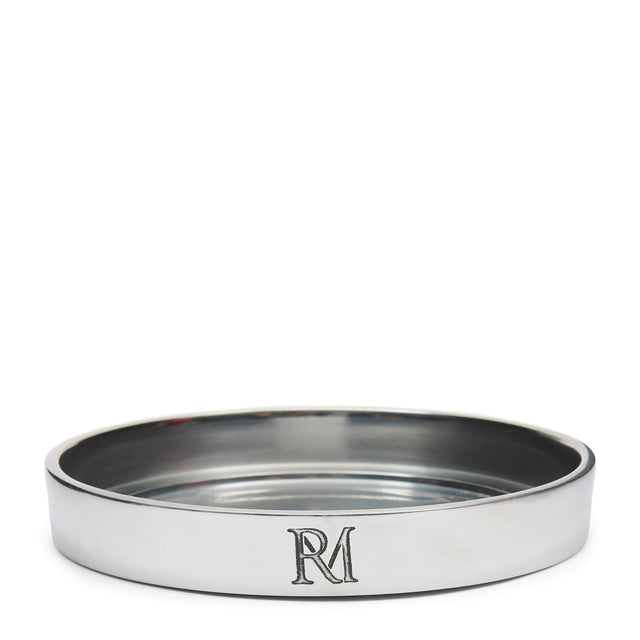 Kerzenhalter – Silberfarbenes Aluminium mit RM - Monogramm – RM Maxime | Rivièra Maison - Esszett Luxury | Stilvolles Wohnen mit Charakter