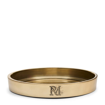 Kerzenhalter Goldfarbenes Aluminium mit RM - Monogramm – RM Maxime | Rivièra Maison - Esszett Luxury | Stilvolles Wohnen mit Charakter