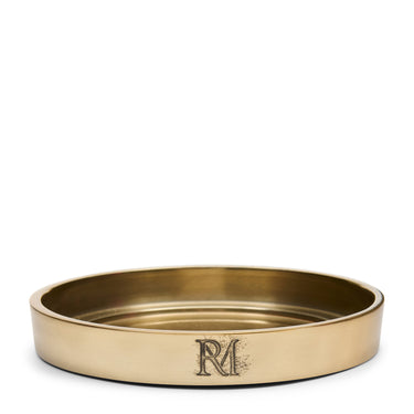 Kerzenhalter Goldfarbenes Aluminium mit RM - Monogramm – RM Maxime | Rivièra Maison - Esszett Luxury | Stilvolles Wohnen mit Charakter